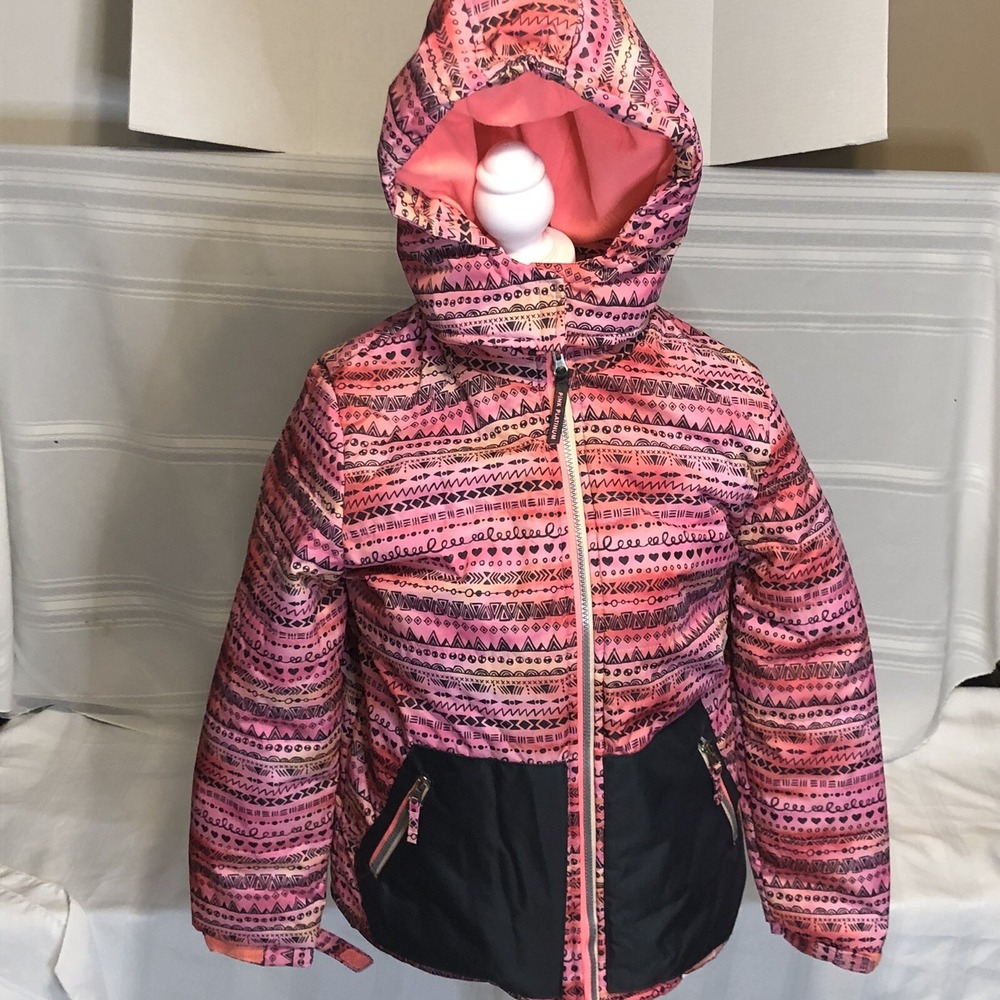 Girls Pink Platinum Advance Coat 14-16 Pink Ombre With Fleece Lining